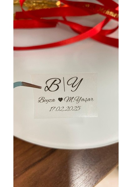 Şeffaf Etiket 4x2,5 cm 84 Adet Söz,kına,nişan,düğün - Arletikettasarım