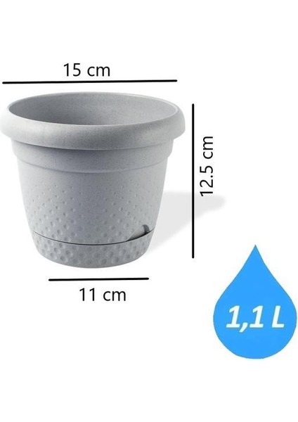 KRS-341 Dekoratif Inci Bitki Çiçek Saksı Takımı 1.1 Litre No 1 fiyatları