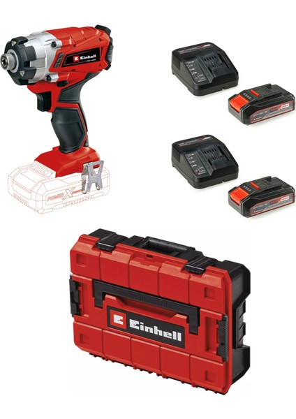 Te-Cı 18/1 Li - Solo Torklu Darbeli Matkap + 2 x 2.5 Ah Starter Kit Akü (Çanta Dahil)