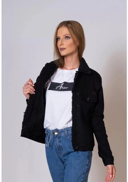 Kadın Içi Kürklü Slim Fit Kot Ceket fiyatları