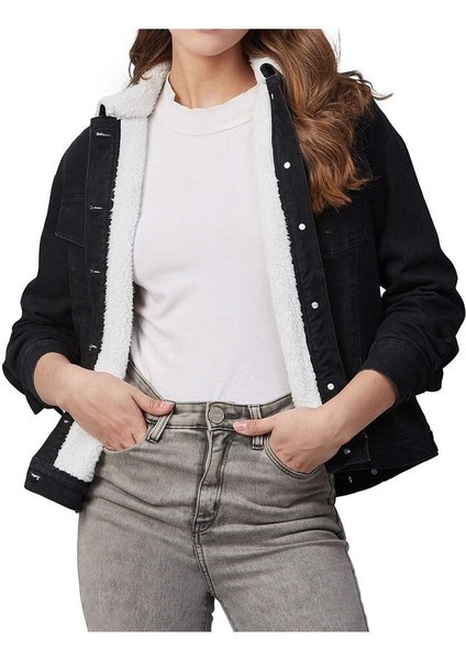 Kadın Içi Kürklü Slim Fit Kot Ceket fiyatları