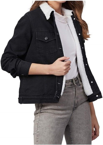 Kadın Içi Kürklü Slim Fit Kot Ceket fırsatları