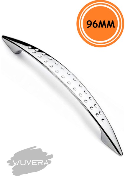 Mobilya Dolap Çekmece Kulp Noktalı 96MM Parlak Krom Renk