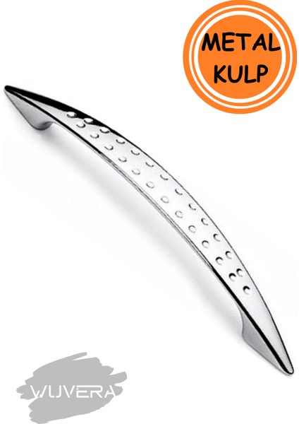 Mobilya Dolap Çekmece Kulp Noktalı 96MM Parlak Krom Renk