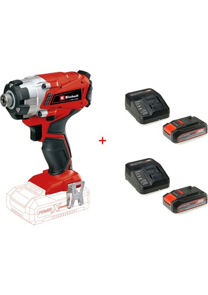 Te-Cı 18/1 Li - Solo Torklu Darbeli Matkap + 2 x 2.5 Ah Starter Kit Akü
