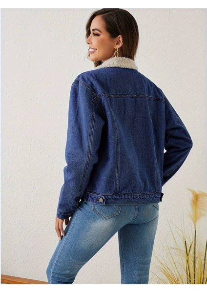 Kadın Içi Kürklü Slim Fit Kot Ceket fırsatları