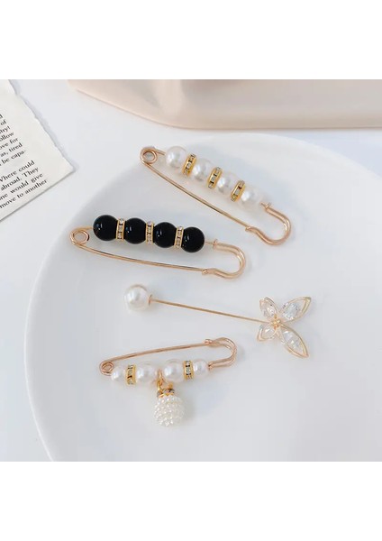 4'lü Set Pantolon Beli Daraltma Aparatı, Gold Renk,, Bel Daraltma Iğnesi, Iğne, Kemer