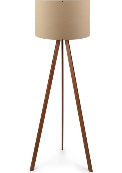 Modern üç ayaklı ahşap lambader, şık tasarım, yüksekliği 101-150 cm
