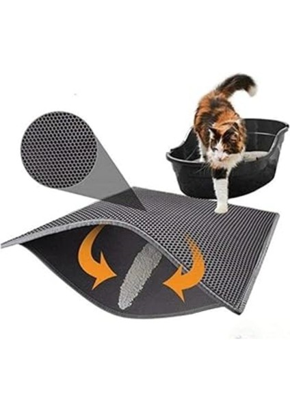 Flip Lüx Kedi Tuvalet Önü Paspası, 60X45 cm