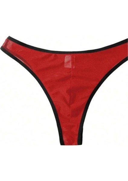 Miraxx Erkek Biyeli Kırmızı Transparan Brazillian Slip