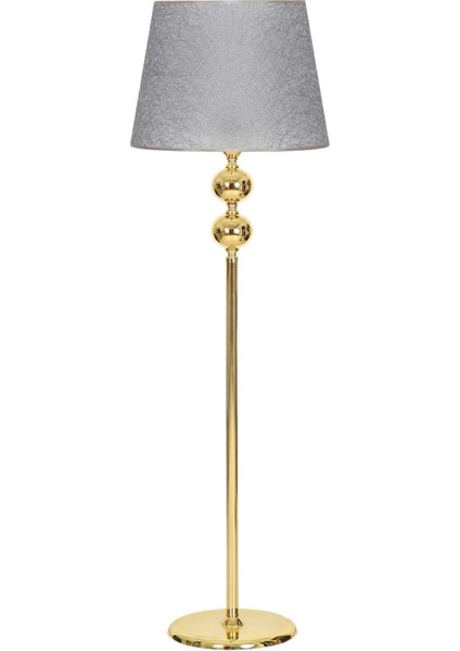 Gri Gold Kaplama Tek Ayak Lambader