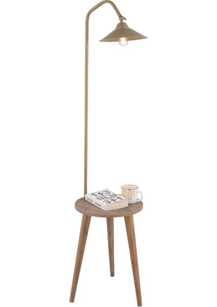 Doğal Ahşap Modern Ayaklı Şık Abajur Lambader, Metal, Tripod, Yerden Yükseklik: 101-150 cm modelleri
