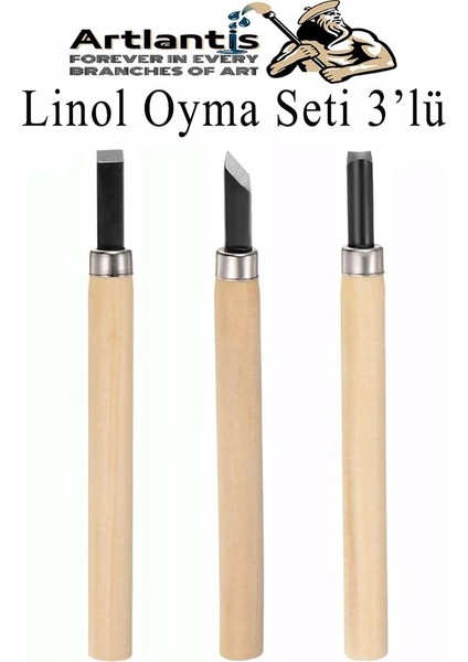 Linol Baskı Seti 1 Paket A3 30X40 cm Linolyum Tabaka Gri Linol Oyma Seti 3 Bıçaklı Rulo Fırça Mürekkep Linol Baskı Seti