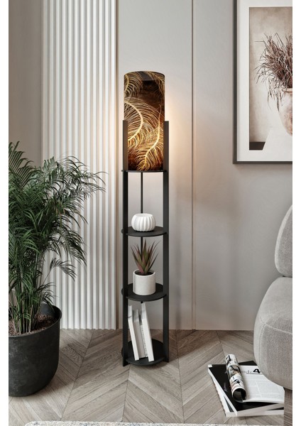 Renkli yuvarlak ahşap lambader, şık ve fonksiyonel aydınlatma, sehpalı tasarım