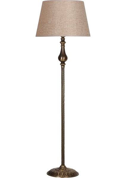 Burgulu metal lambader, kahverengi, modern tasarım, yüksekliği 151-200 cm, tek ayaklı