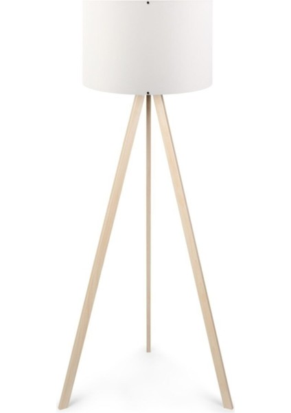Pratik Ahşap Tripod Lambader, Kumaş, Yerden Yükseklik 101-150 cm