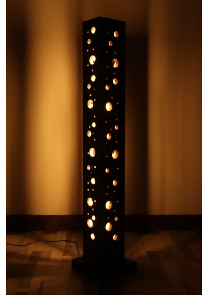 Dekoratif Ahşap Ayaklı Lambader Uzaktan Kumandalı Aç/kapa Anahtarlı Gün Işığı Neon LED 12V Lambader