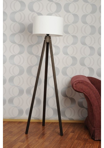 3 Ayaklı Beyaz Ceviz Lambader, Modern ve Şık Ev Dekorasyonu Seçeneği