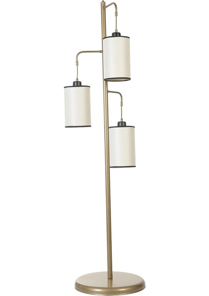 Şık Metal Lambader, Ahşap Detaylı Yüksekliği 200cm, Modern Tasarım