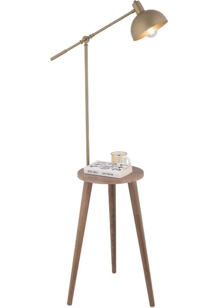Modern Ahşap Ayaklı Tripod Lambader, Eskitme Detaylı, Yükseklik 101-150 cm fiyatları