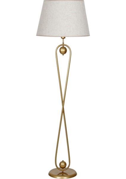 Forever Statik Eskitme Mat Gold Metal Lambader