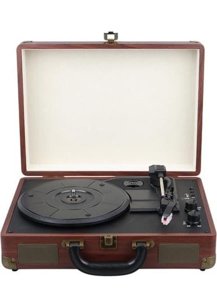 Fırsat Byr PU16 Retro Vintage Çanta Pikap - Radyo - Bluetooth - USB Mp3 Çalar Yeni