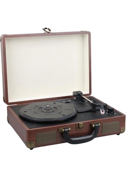 Fırsat Byr PU16 Retro Vintage Çanta Pikap - Radyo - Bluetooth - USB Mp3 Çalar Yeni