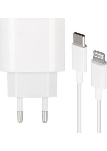 Fırsat Byr WK-21443 Pd-C 20 Watt Telefon Şarj Adaptörü + Type-C To Lightning Kablo Yeni