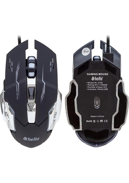 Fırsat Byr HL-4728 Kablolu Oyuncu Gaming Mouse Yeni
