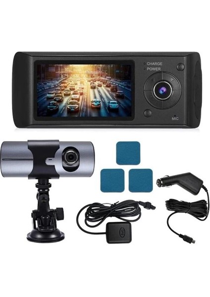 Fırsat Byr R300 Gps Destekli Çift Kameralı Araç Içi Dashcam Dvr Kamera Seti Yeni