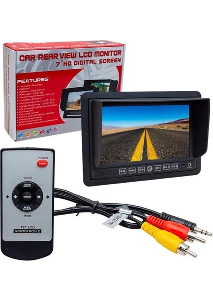 Fırsat Byr PM-5879 7 12V-24V 3 Kanal Av Girişli Monitör Yeni
