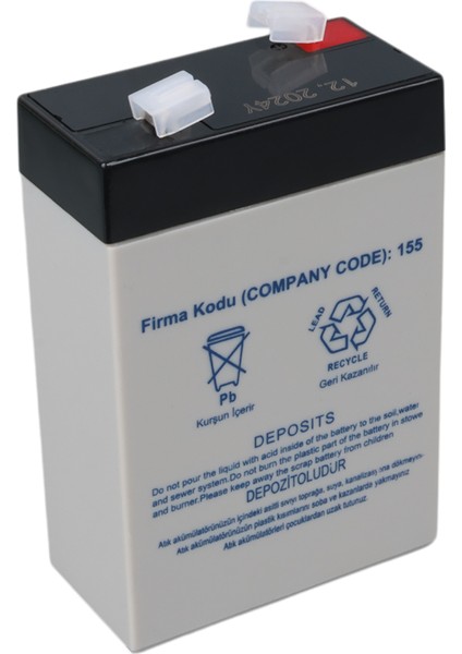 Yokohama Yh-62.3 6 Volt - 2.3 Amper Akü (101 x 66 x 33 Mm) (K0)