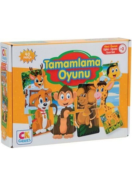 Eğitici Oyun Tamamlama Oyunu Puzzle 40 Parça