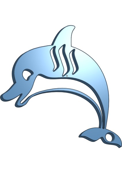 Steemit Keychain - Dolphin