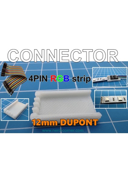 12MM Dupont Için Konnektör 4pın Rgb Şerit