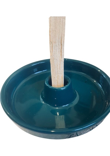 Seramik Palo Santo Tütsülük Petrol Mavisi 14X14CM