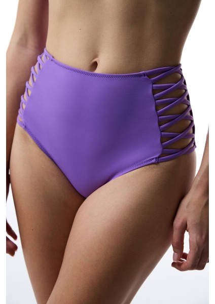Mor Yüksek Bel Bikini Altı