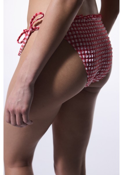 Texas Red Fırfırlı Bağlamalı Bikini Altı