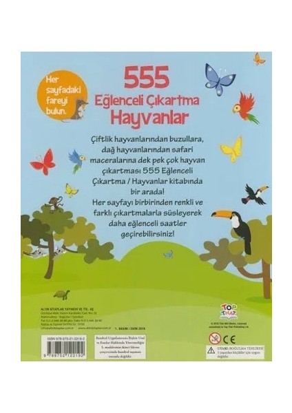 555 Eğlenceli Çıkartma-Hayvanlar