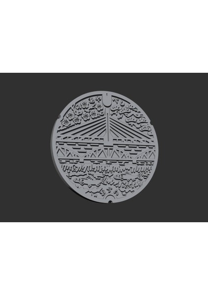 Yokohama Rögar Kapağı - Fincan Coaster