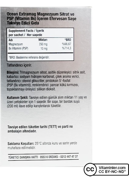 Ocean Extramag Magnezyum Sitrat 30 Saşe