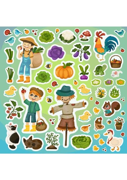 Use 'n Use Sticker Book Funky Farm (Tak Çıkar Çıkartma Kitabı)