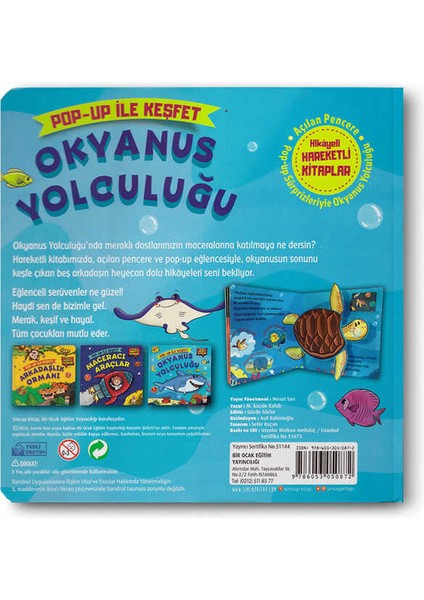 Okyanus Yolculuğu - Pop-up İle Keşfet (Hikayeli Hareketli Kitaplar) - M. Sacide Kafalı