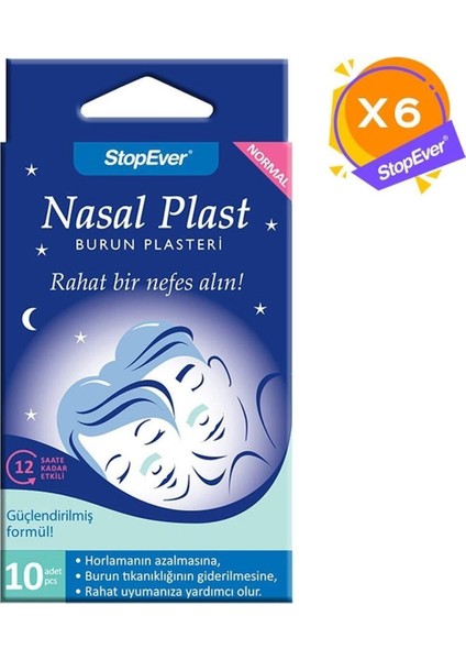 Nasal Plast Burun Plasteri - Normal Boy 6 Adet 6x10 Plaster