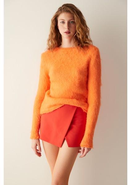 Fashion Turuncu File Külotlu Çorap