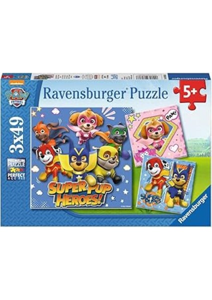 Ravensburger 3X49P Puz Paw Patrol, Çok Renkli