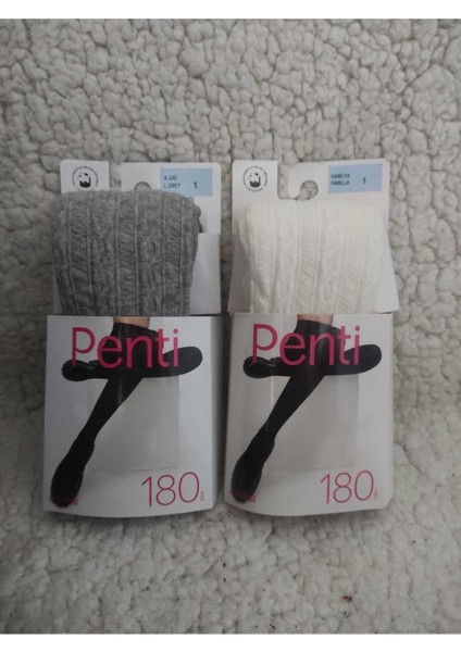 Kadın Knitwear 2'li Vanılya -Gri Renk Külotlu Çorap