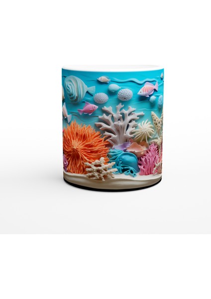 Neon Mercan Bahçesi Kupa Bardak