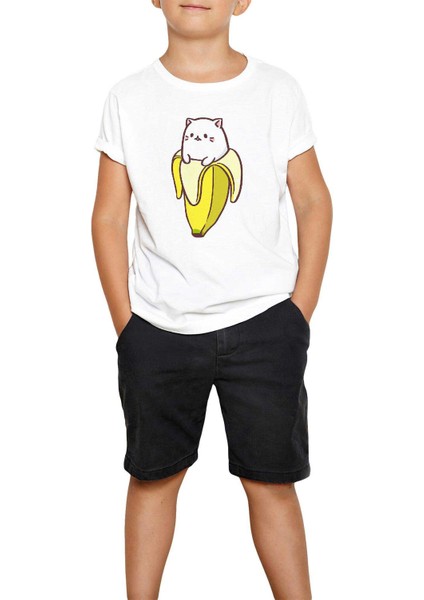Anime Banana Beyaz Çocuk Tişört