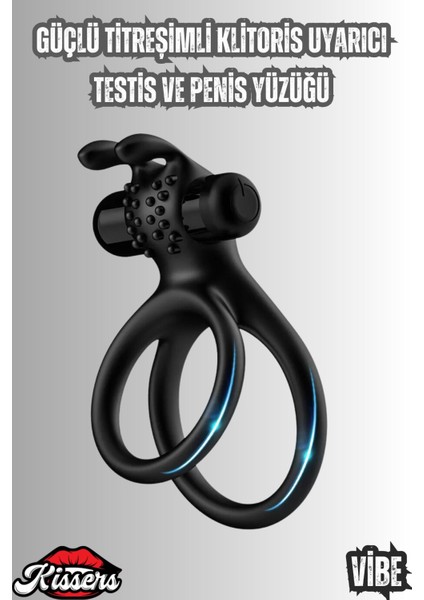 Güçlü Titreşimli Klitoris Uyarıcı Testis ve Penis Yüzüğü
